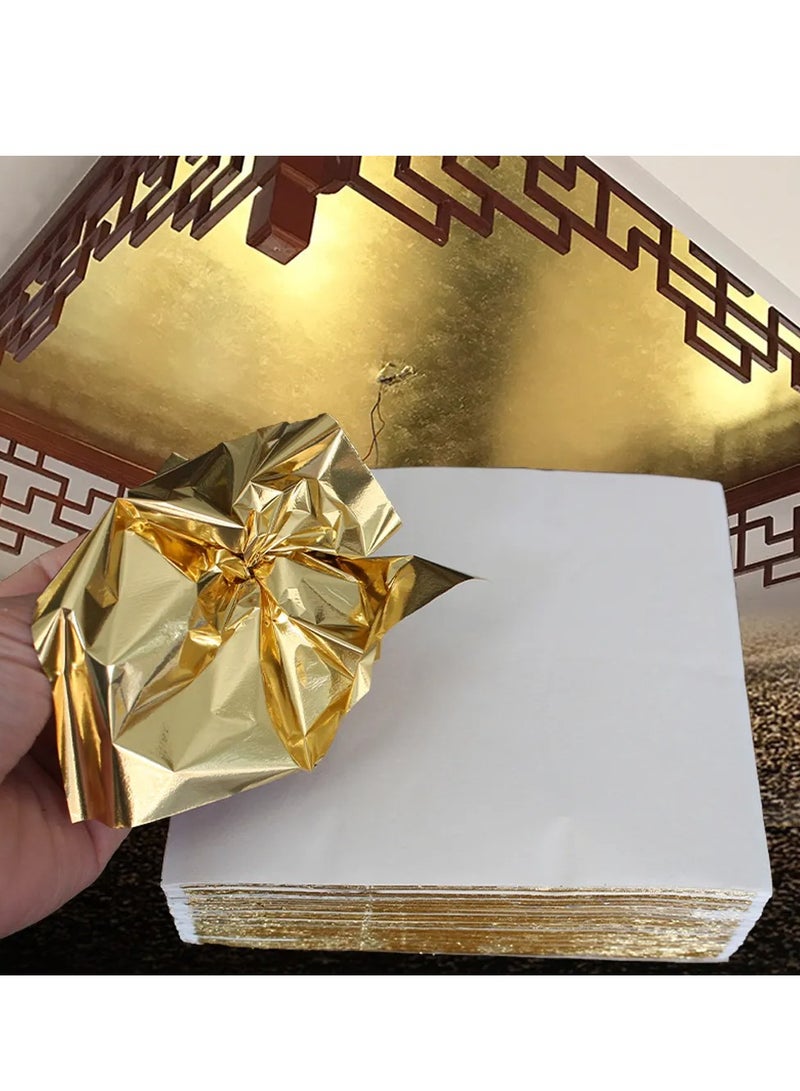 13x13.5cm Gifts decorativeB gold 100 sheets/pack Nail art DIY artwork decoration Genuine antique copper foil - Image 4