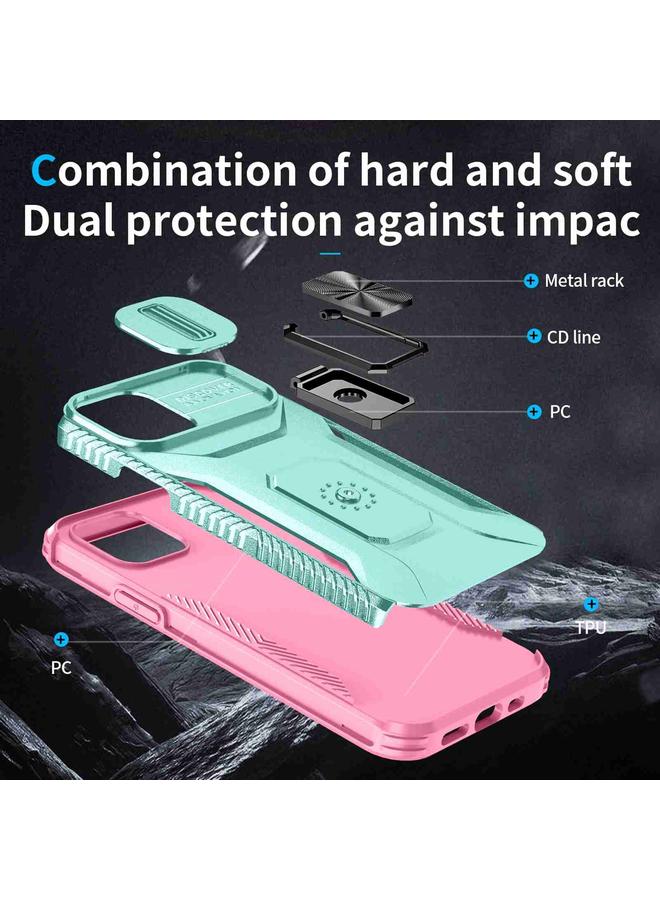 زبون جراب لهاتف iPhone 12 / 12 Pro مع حامل كاميرا منزلق - Image 4