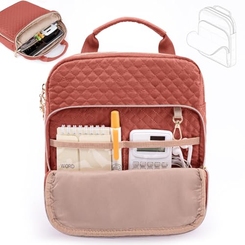 APOFFICE Book Sleeve with Zipper Book PouchQuilted Book Carrier Book Covers for Book LoversMultiPocket Book Protector Case for HardcoverBook Accessories Bible Bags for Bible Study Supplies AA Books - Image 1