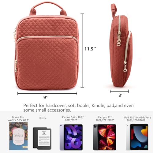 APOFFICE Book Sleeve with Zipper Book PouchQuilted Book Carrier Book Covers for Book LoversMultiPocket Book Protector Case for HardcoverBook Accessories Bible Bags for Bible Study Supplies AA Books - Image 3