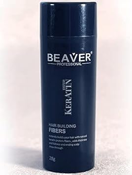 Beaver Keratin Hair Building Fibers 28g098 oz Medium Brown - Image 1