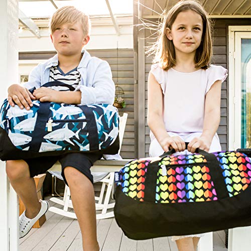 Wildkin Kids Overnighter Duffel Bag – Carry-On Size, Ideal for School & Sleepovers – Sharks - Image 2
