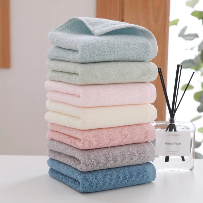 Pure Cotton Long-Staple Cotton Face Towel Soft Absorbent Multi-Specification Medium Towel Square Towel Kindergarten Supermarket - Image 2
