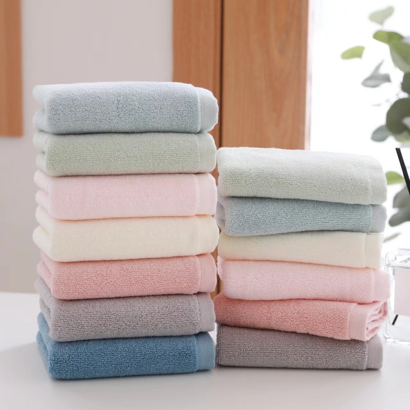 Pure Cotton Long-Staple Cotton Face Towel Soft Absorbent Multi-Specification Medium Towel Square Towel Kindergarten Supermarket - Image 4