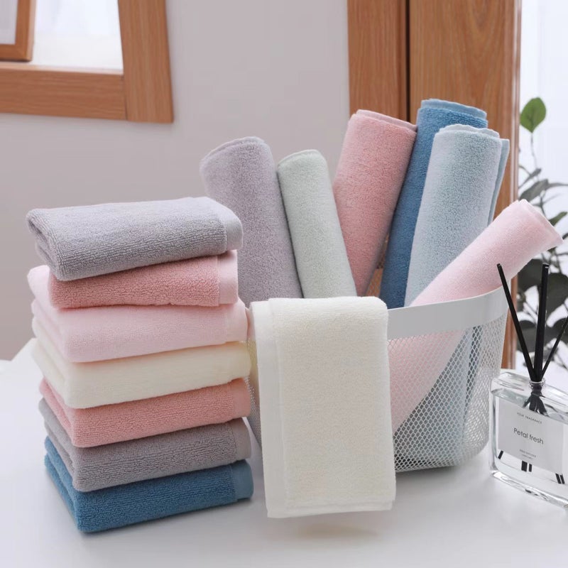 Pure Cotton Long-Staple Cotton Face Towel Soft Absorbent Multi-Specification Medium Towel Square Towel Kindergarten Supermarket - Image 3