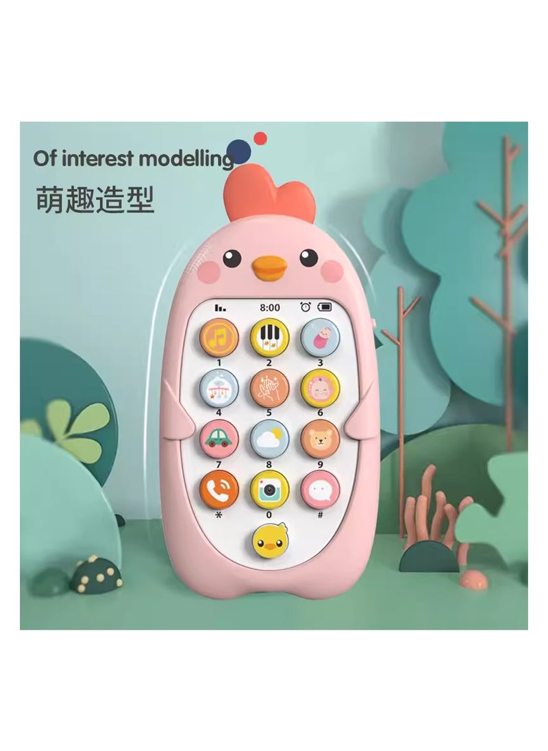 Children's Music Phone Bilingual Biteable Educational Toy with Lights  - Image 1