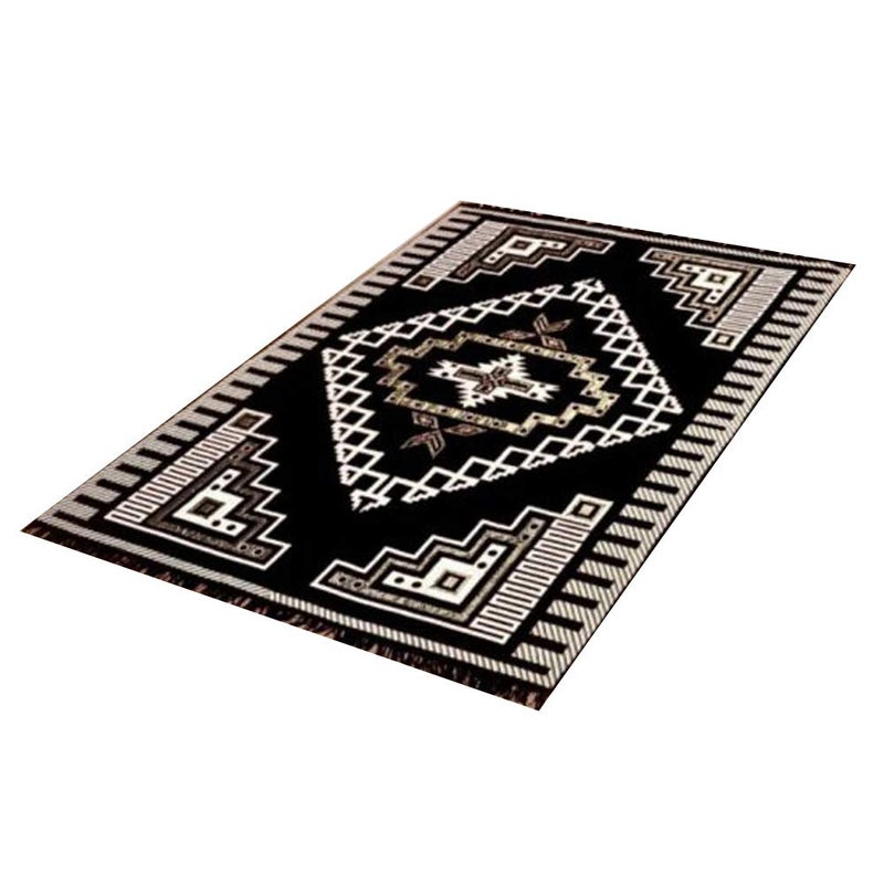 Purav Light Purav Light Premium Chenille Velvet Sitting Carpet for Home & Living Room (5x7 ft, Black) - Image 3