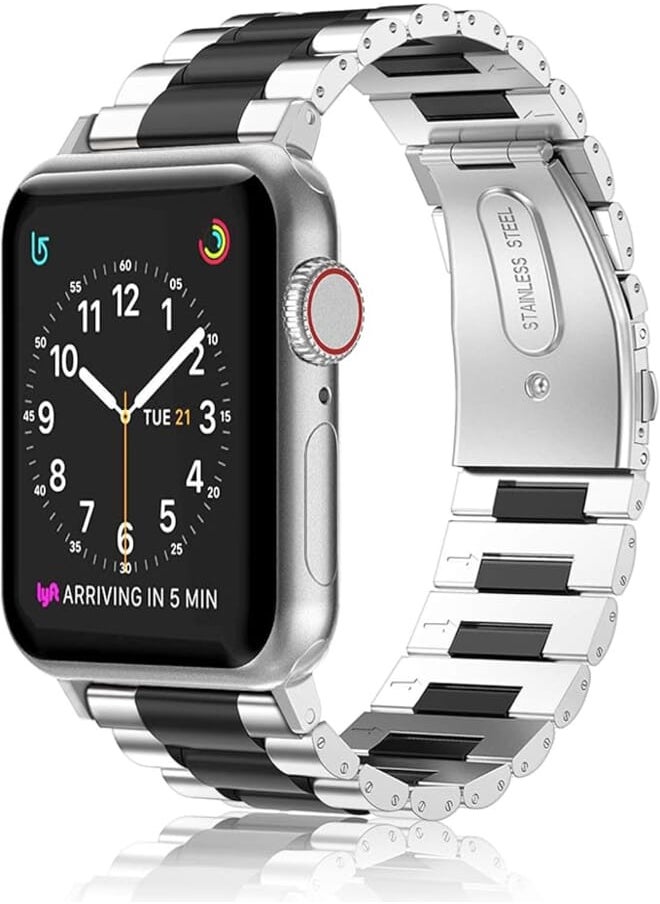 Fintie - Fintie Band Compatible with Watch 49mm 45mm 44mm 42mm Ultra Series 7/6/5/4/3/2/1/SE/SE2, Premium Stainless Steel Metal Replacement Wrist Strap Bracelet - Image 1