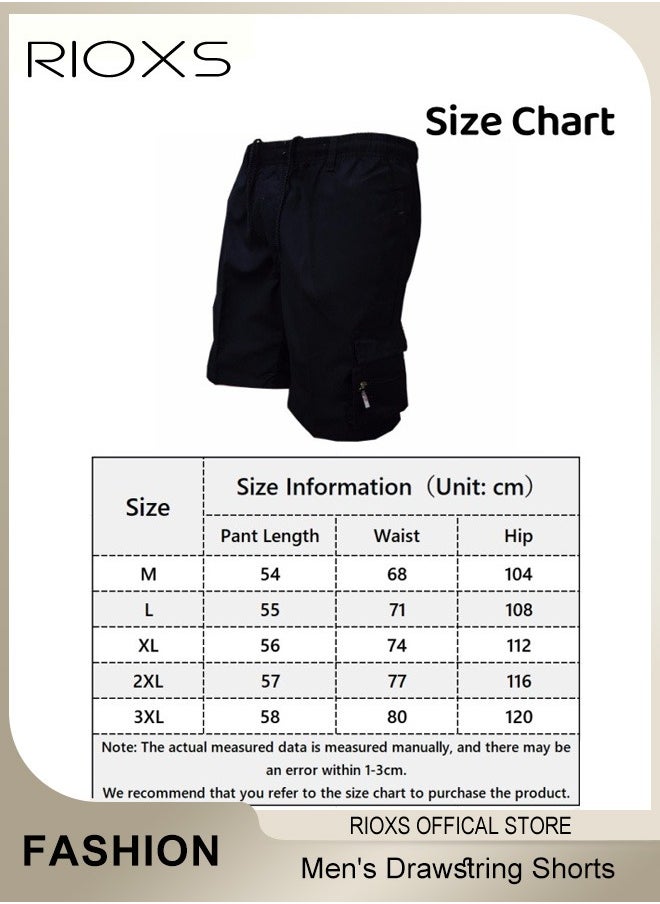RIOXS - Men's Shorts,Lightweight Athletic Shorts,Quick-Dry Fitness Shorts,Drawstring Short Sweatpants With Pockets,Knee Length Shorts For Gym Workout Running,Stretch Shorts For Men - Image 1