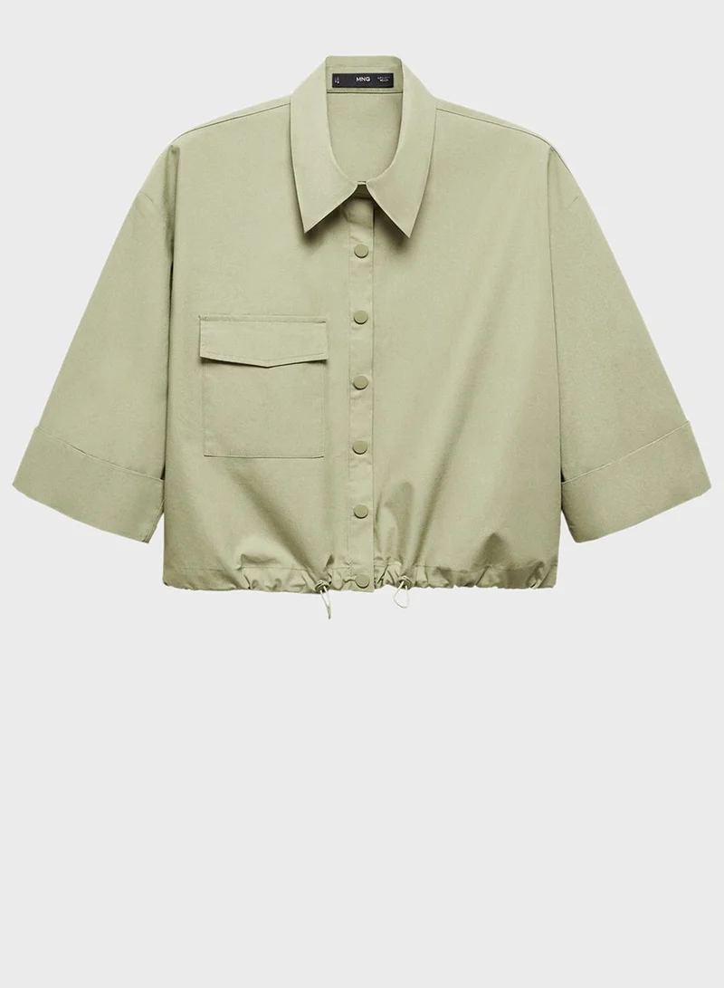 مانجو Adjutable Hem Puffer Shirt