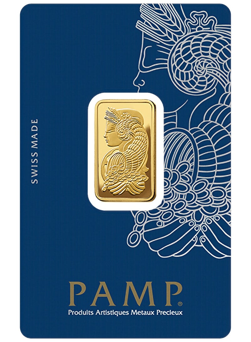 FK Jewellers Suisse Pamp Queen 24K (999.9) 2.5g Gold Bar - Image 1