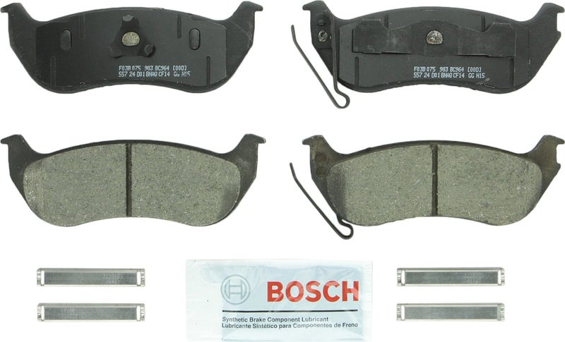 BOSCH BC964 QuietCast Premium Ceramic Disc Brake Pad Set - Compatible with Select Ford Explorer, Explorer Sport Trac; Jeep Liberty, TJ, Wrangler; Mercury Mountaineer; REAR - Image 2