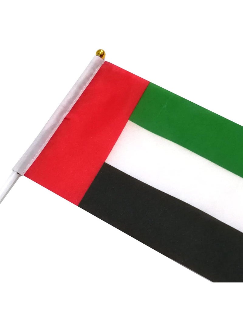 Eworld UAE National Day Celebration Bundle – 1 Large Flag (150 × 90 cm) & 12 Mini Flags (30 × 20 cm) for Home, Office, Cars & Events | Indoor & Outdoor Use - Image 3