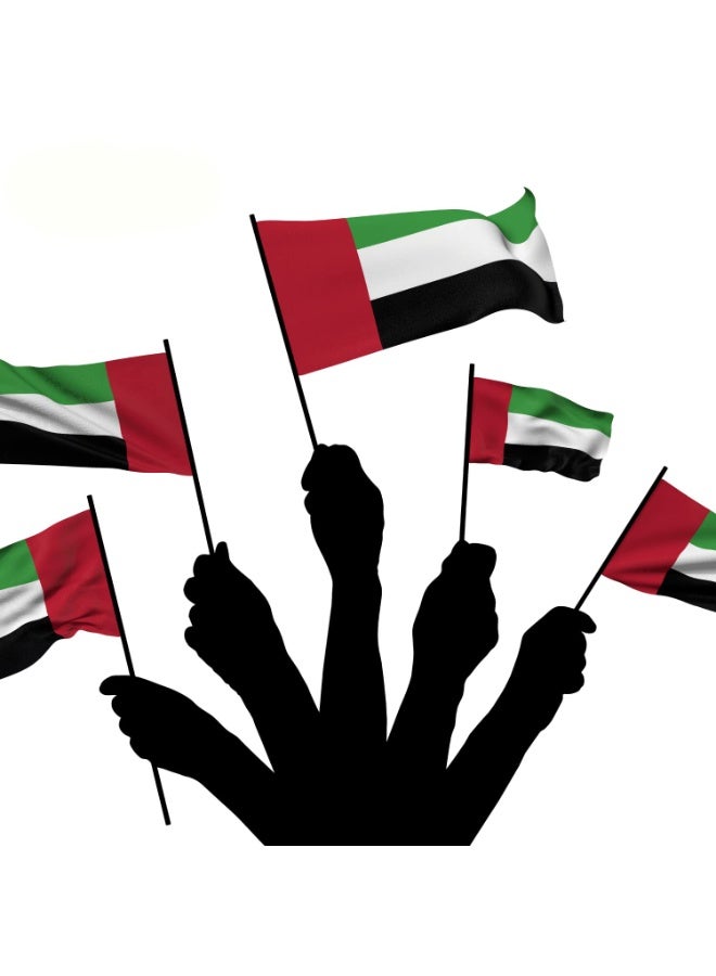 Eworld UAE National Day Celebration Bundle – 1 Large Flag (150 × 90 cm) & 12 Mini Flags (30 × 20 cm) for Home, Office, Cars & Events | Indoor & Outdoor Use - Image 4