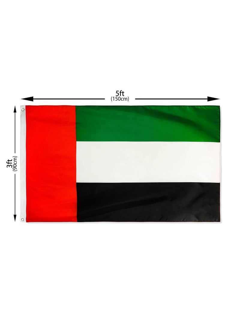 Eworld UAE National Day Celebration Bundle – 1 Large Flag (150 × 90 cm) & 12 Mini Flags (30 × 20 cm) for Home, Office, Cars & Events | Indoor & Outdoor Use - Image 5