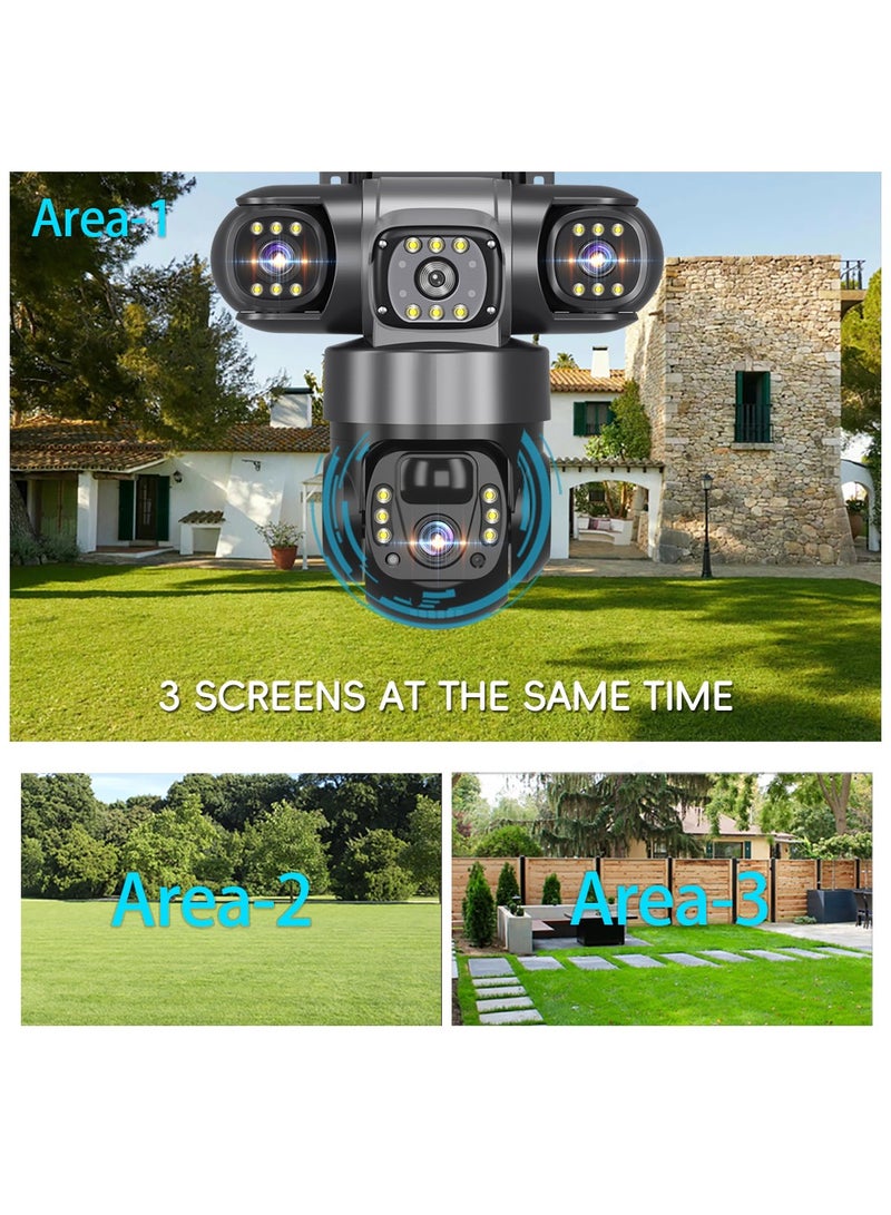 BlueFire V380 Pro Real 3 Lens 6MP 4G Solar Security Camera | Smart Net Outdoor PTZ Wireless IP CCTV Camera with Auto Tracking, Human Motion Detection, Night Vision, Two-Way Audio, 360° Viewing Angle, Waterproof IP66, SIM & WiFi Supported, Solar Powered 8000mAh Battery, Cloud & SD Card Storage - Image 3