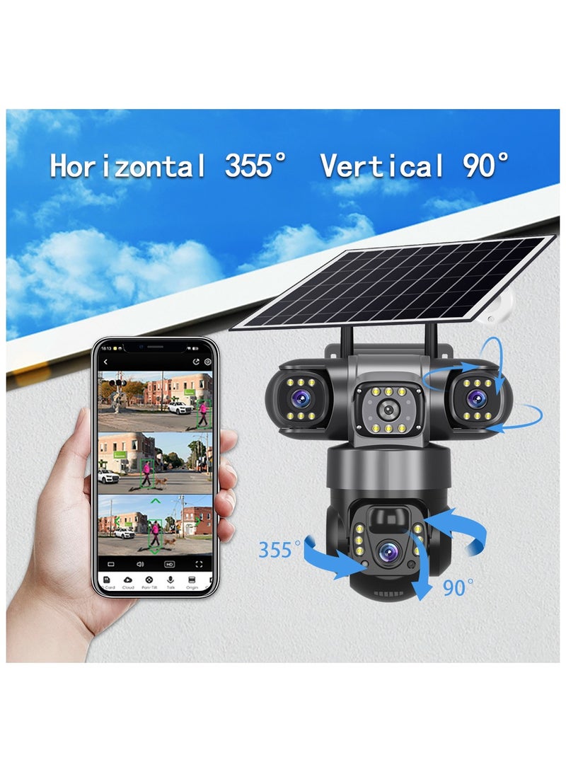 BlueFire V380 Pro Real 3 Lens 6MP 4G Solar Security Camera | Smart Net Outdoor PTZ Wireless IP CCTV Camera with Auto Tracking, Human Motion Detection, Night Vision, Two-Way Audio, 360° Viewing Angle, Waterproof IP66, SIM & WiFi Supported, Solar Powered 8000mAh Battery, Cloud & SD Card Storage - Image 5