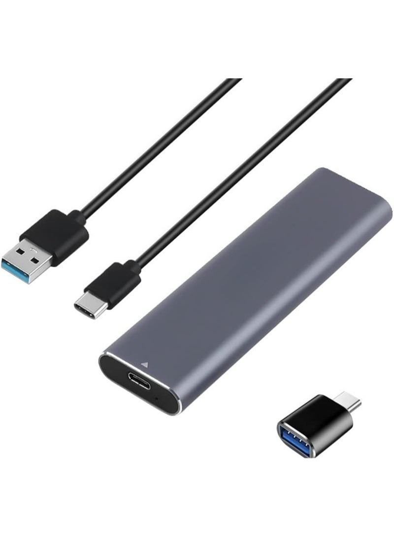 M.2 NVMe & SATA SSD Enclosure, USB 3.0 to M.2 External Hard Drive Case, Compatible with NVMe M-Key/M&B-Key and SATA B-Key/M&B-Key SSDs – Portable Storage for Laptop (Model B) - Image 1