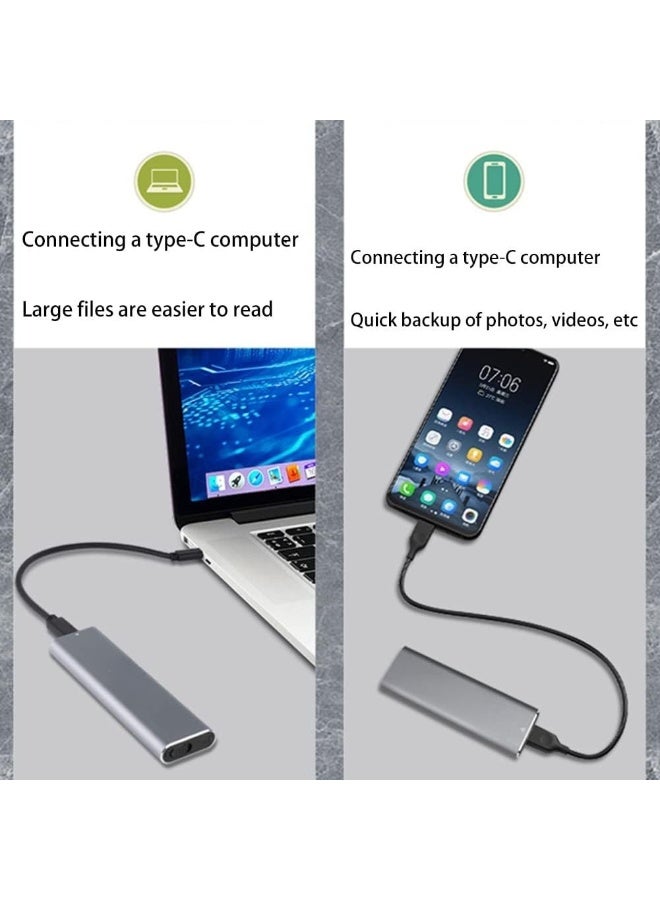 M.2 NVMe & SATA SSD Enclosure, USB 3.0 to M.2 External Hard Drive Case, Compatible with NVMe M-Key/M&B-Key and SATA B-Key/M&B-Key SSDs – Portable Storage for Laptop (Model B) - Image 2