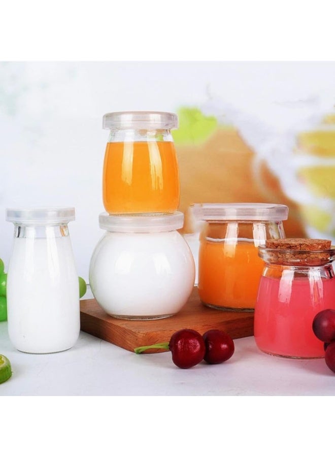 Generic Clear Glass Jar With Pe Lid 100Ml 5X5X 9 Cm Set Of 12  Pieces  - Image 1