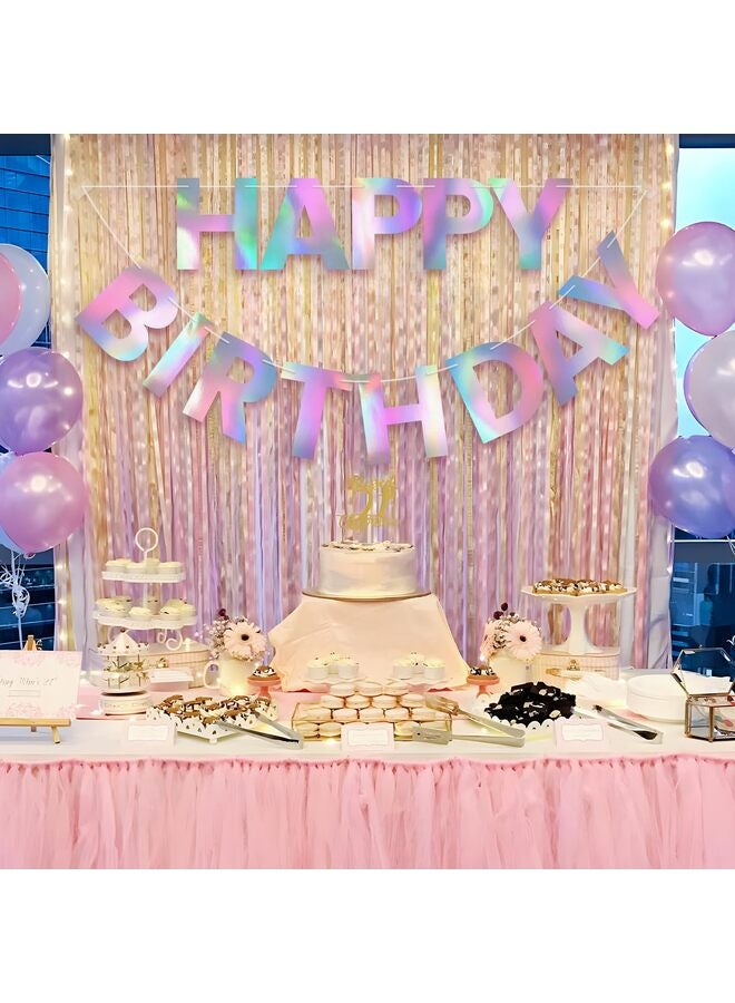 لافتة عيد ميلاد سعيد لامعة بطول 9 أقدام - لافتة خلفية جاهزة للتعليق بدون أعمال يدوية للحفلات، للبالغين والأطفال والأولاد والبنات - ديكورات أعياد الميلاد ولوازم الحفلات - Image 5