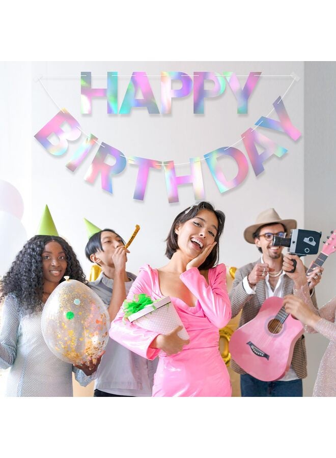 لافتة عيد ميلاد سعيد لامعة بطول 9 أقدام - لافتة خلفية جاهزة للتعليق بدون أعمال يدوية للحفلات، للبالغين والأطفال والأولاد والبنات - ديكورات أعياد الميلاد ولوازم الحفلات - Image 4