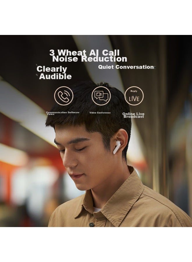 Walker Flower Edifier Hua Zai Evo Pro Wireless Bluetooth Headphones, Hybrid Active Noise Cancellation, Gold Standard Certified, Compatible With Apple, Huawei, Xiaomi, Mother-of White - Image 4