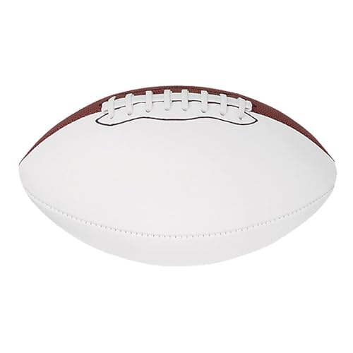 Baden Mini 8.5-Inch Size Autograph Football with 2 Brown and 2 White Panels - Image 1
