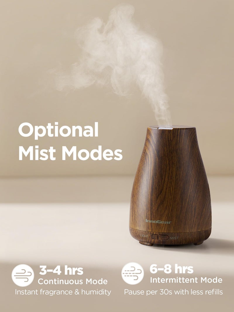 InnoGear Essential Oil Diffuser, Ultrasonic Diffusers for Home Aromatherapy Humidifier for Bedroom Room 7 Colors LED 2 Mist Mode Auto Off, Bronze - Image 3
