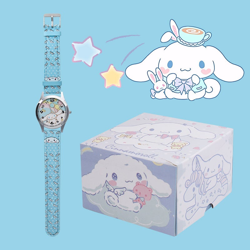 New Kids Cartoon Quartz Watch Strap Cinnamon gift box 