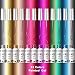 RARJSM Metallic Nail Art Gel Liner Black Silver Rose Gold Blue Green Red Glitter Painted Gel Nail Polish Set Soak Off 12 Colors 5ml UV LED Curing Require for DIY at Home Nail Salon Manicure Design - Image 3