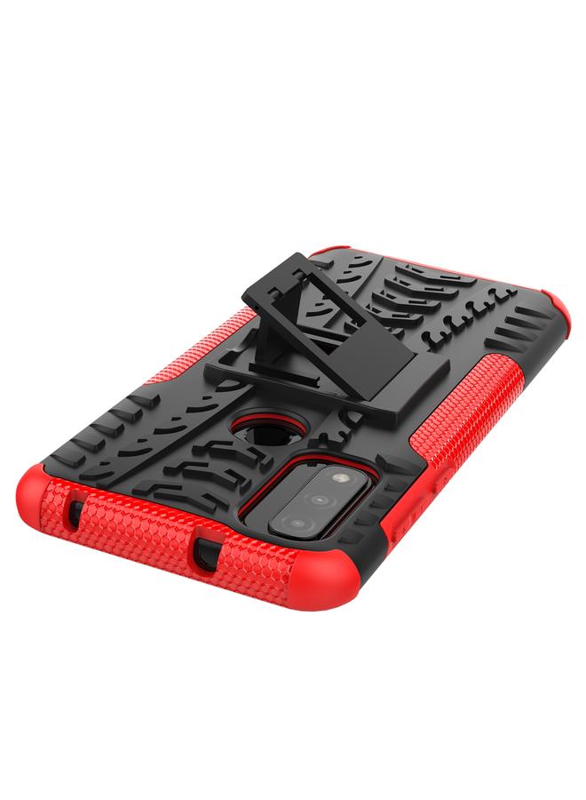 S-TOP Case For Motorola Moto G Pure Tire Texture Shockproof TPU+PC Phone Case with Holder - Image 4
