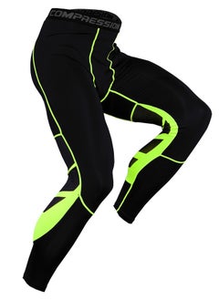 CANGHPGIN Men Quick Dry Breathable Sports Pant Black/Green  - Image 1