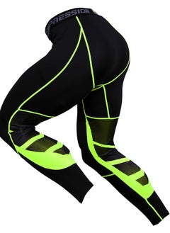 CANGHPGIN Men Quick Dry Breathable Sports Pant Black/Green  - Image 2