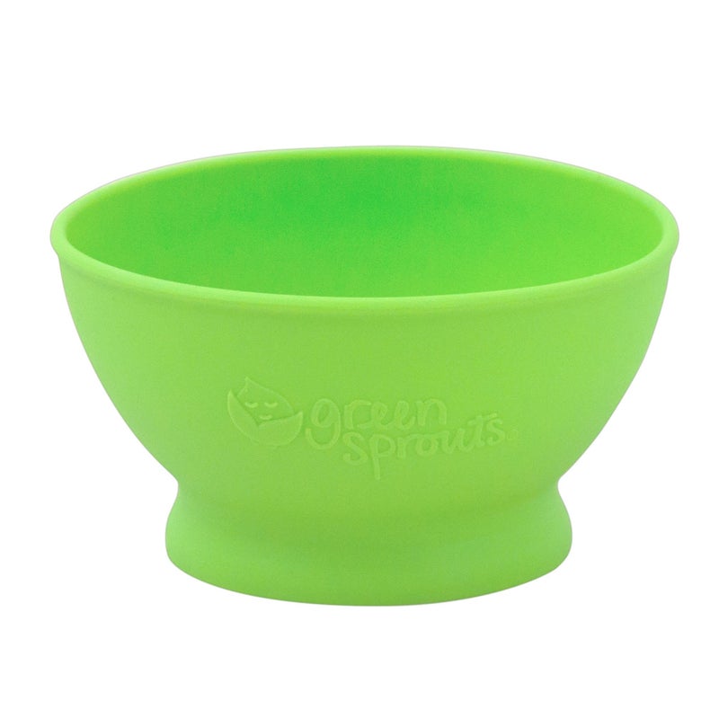 green sprouts Feeding Bowl Made from Silicone Gently Transitions Baby to pureed Food Easy to Hold, Durable, Unbreakable, Heat-Resistant Silicone, Dishwasher Safe - Image 1