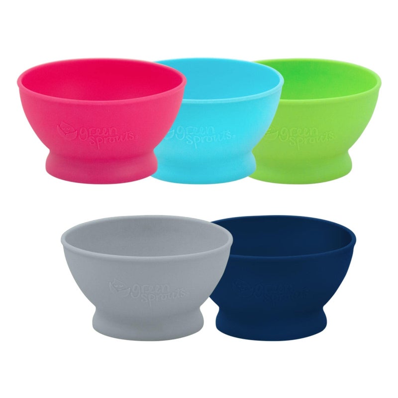 green sprouts Feeding Bowl Made from Silicone Gently Transitions Baby to pureed Food Easy to Hold, Durable, Unbreakable, Heat-Resistant Silicone, Dishwasher Safe - Image 5