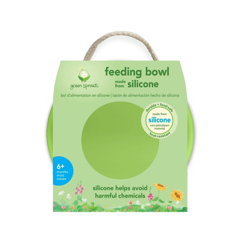 green sprouts Feeding Bowl Made from Silicone Gently Transitions Baby to pureed Food Easy to Hold, Durable, Unbreakable, Heat-Resistant Silicone, Dishwasher Safe - Image 4