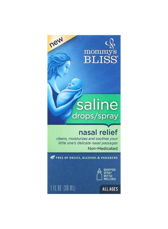 Mommy's Bliss Mommy's Bliss, Saline Drops/Spray Nasal Relief, All Ages, 1 fl oz (30 ml)  - Image 2