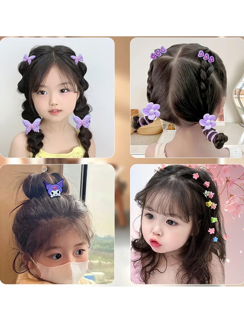 DURKU Girls Hair Accessory Set with Gift Box, Princess Dress Up Toys Deluxe Set, Assorted Colourful Hair Accessories Set for Kids, Gift Toys for Girls Kids Toddlers (Purple) - Image 5
