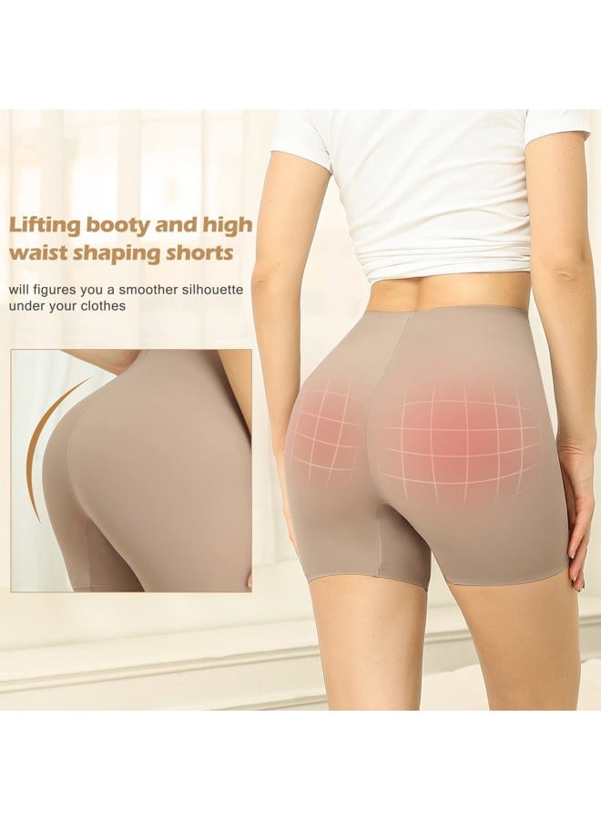 JOYSHAPER Slip Shorts for Anti Chafing Thigh Bands Underwear (Beige-1, Small), Beige-1, S - Image 4