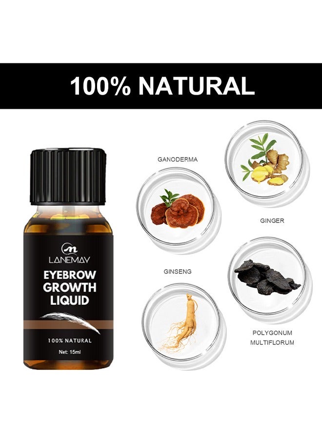 لينماي حل العناية بالحاجب المجعد والنحيف لنمو الحاجب السائل ، محلول نمو الحاجب ، النمو الطبيعي 15 مل - Image 3