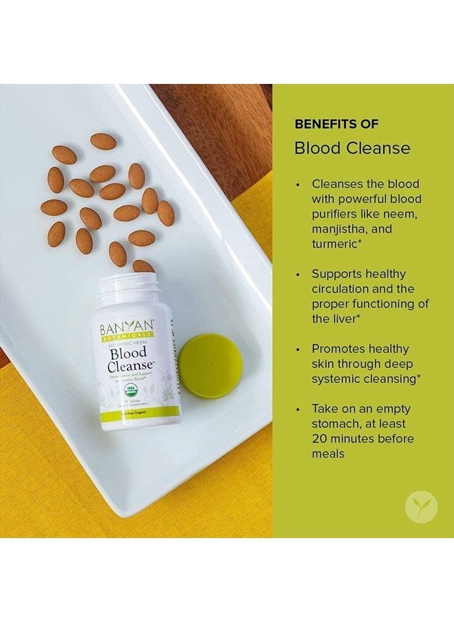 Banyan Botanicals - Blood Cleanse Tablets – Organic Supplement with Manjistha & Turmeric – Blood Cleansing Herbs for Detox, Healthy Circulation & Skin* – 90 Tablets – Non GMO Sustainably Sourced Vegan - Image 1