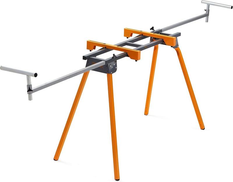 BORA Universal Miter Saw Stand with Quick Release Tool Mounting System- Portable Miter Saw Stand 500 Lbs Max Weight Load - 34-inch Height with Outrigger Arms Up to 114 Inches - PM-4000, Orange - Image 1