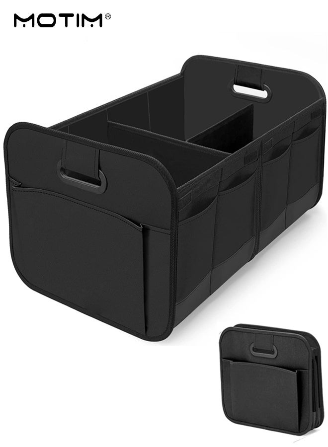 موتيم منظم وتخزين صندوق السيارة، 60*37*31 سم، جيوب قابلة للطي متعددة الأجزاء، صندوق تخزين سيارة مقاوم للماء والغبار، منظم صندوق سيارة قابل للطي للسيارة وصندوق السيارة وسيارات الدفع الرباعي - Image 1