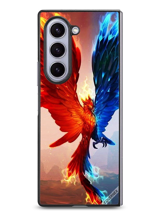 Covernex Samsung Galaxy Z Fold6 Protective Case Cover Fire And Water Eagle Wallpaper - Image 1