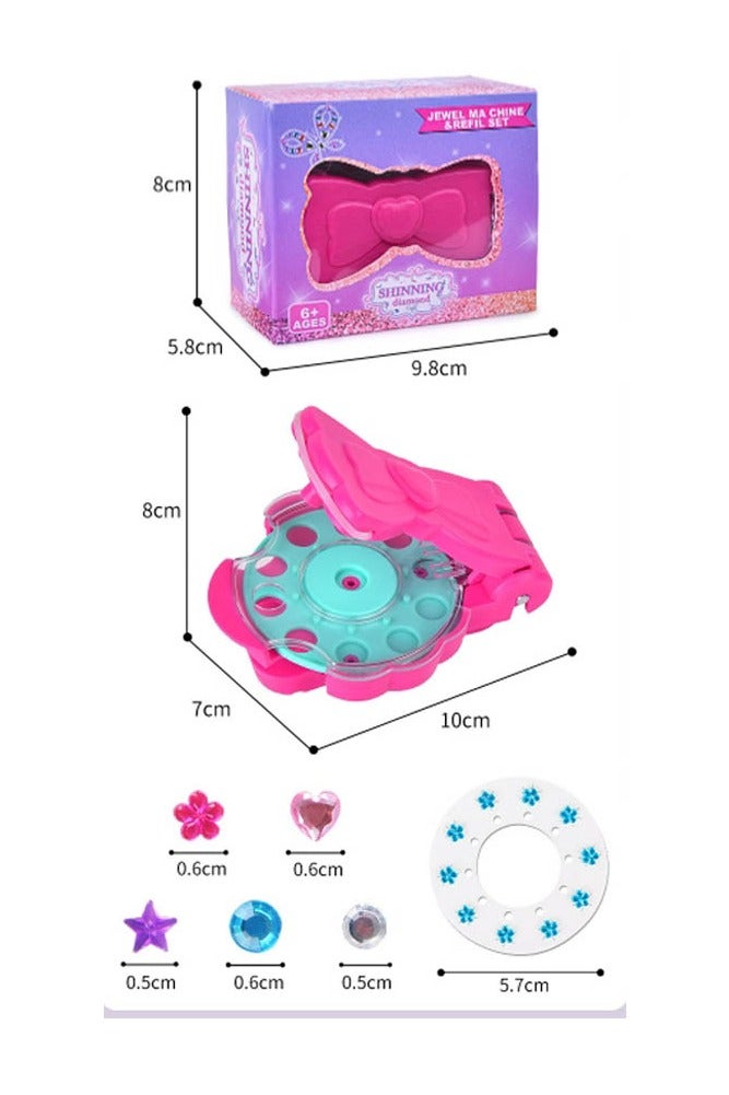 INSENSE "Girls' Hair Accessory Set - Hair Sticks with Rhinestones & Sparkling Makeup Toy, Includes 12 Shiny Rhinestone Stickers, Perfect for Grooming Fun - Image 4