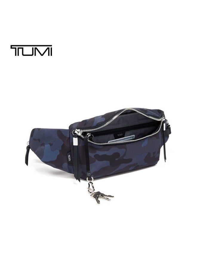 Tumi Devoe Series, Women's Business Travel High-end Fashion Shoulder Crossbody Bag, 0834406nvycm, Navy Blue Camouflage - Image 1