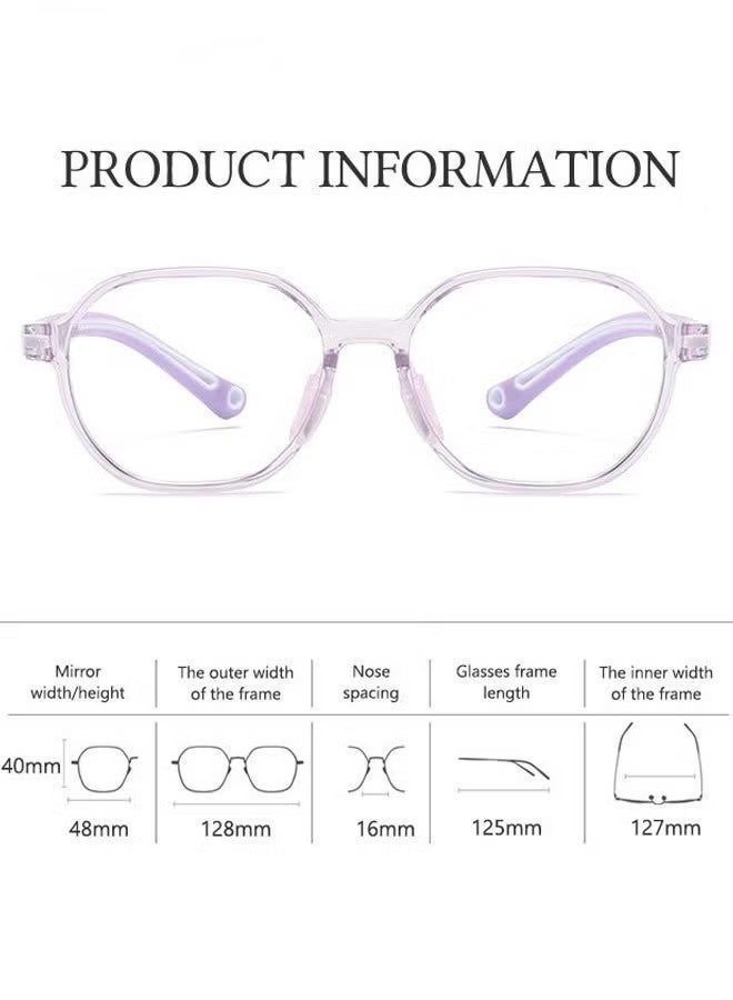 Purple Kids Blue Light Blocking Glasses with Anti Eyestrain UV400 Protection Computer Gaming Eyewear with Lightweight TR90 Frame for Boys Girls Age 3-12 Online Classes Tablet Time Outdoor Activities - Image 5