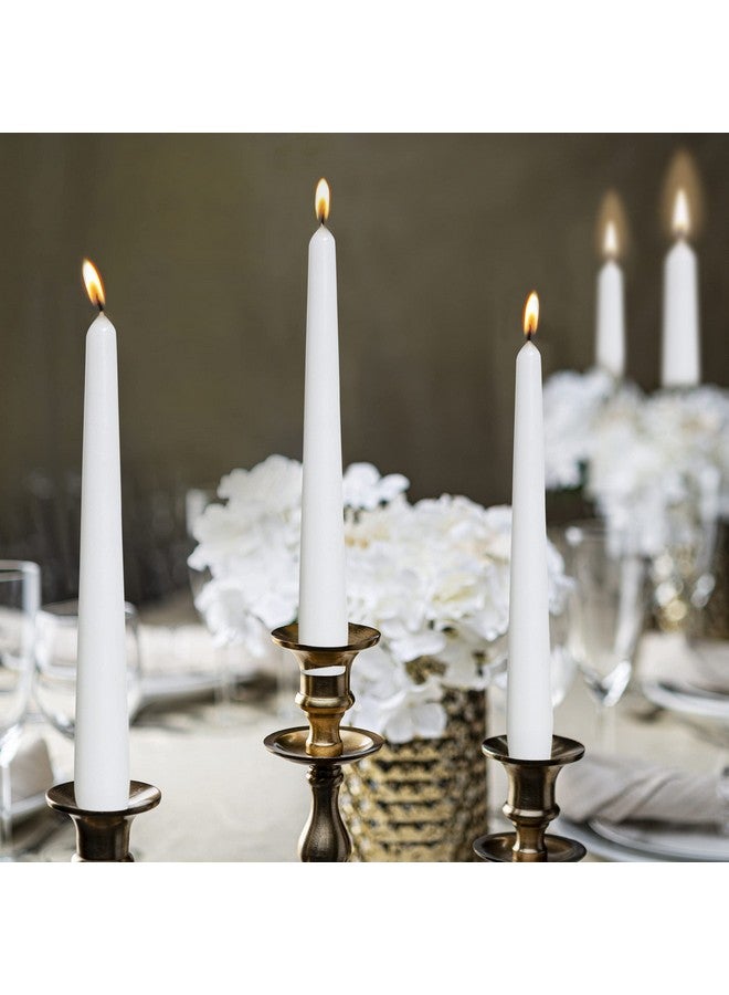 BOLSIUS 60 Count Household White Taper Candles - 10 Inches - Premium European Quality - 8 Hours Burn Time - Unscented Dripless and Smokeless Home Decor, Restaurant, Wedding, and Party Candlesticks - Image 5
