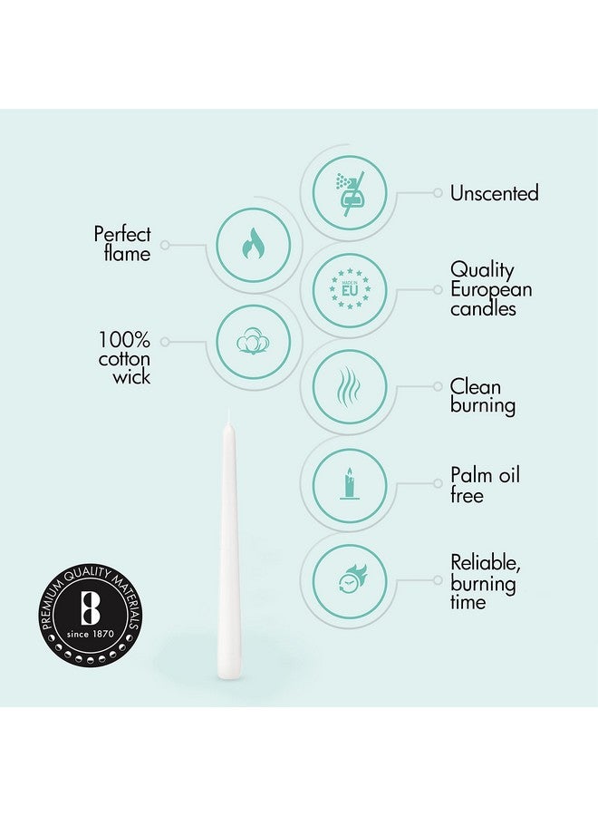 BOLSIUS 60 Count Household White Taper Candles - 10 Inches - Premium European Quality - 8 Hours Burn Time - Unscented Dripless and Smokeless Home Decor, Restaurant, Wedding, and Party Candlesticks - Image 3